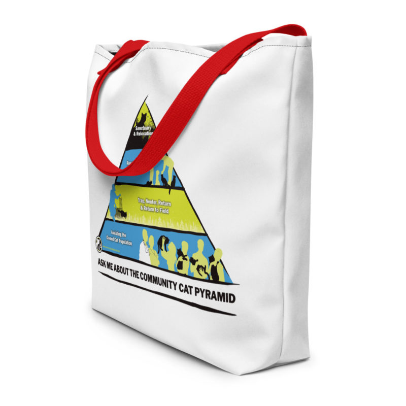 "Ask Me About The Community Cat Pyramid" Beach Bag - Image 2