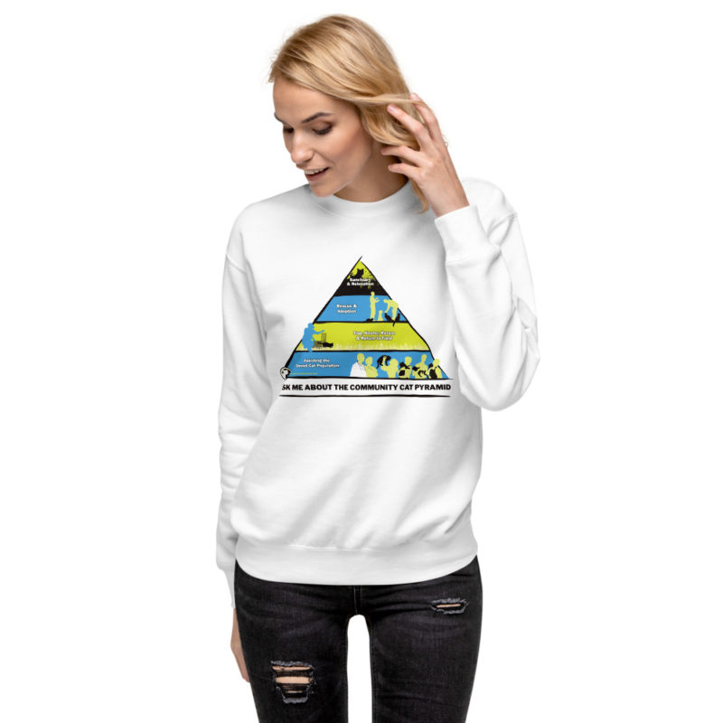 "Ask Me About The Community Cat Pyramid" Unisex Fleece Pullover