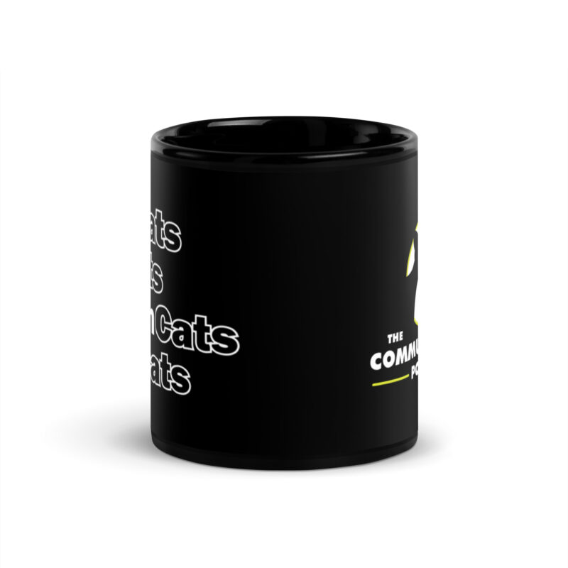 Trap, Fix, Return, Love Black Glossy Mug - Image 2